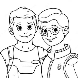 Henry Danger And Charlotte Coloring Page 87007-27622