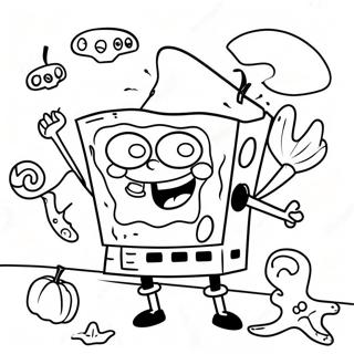 Halloween Spongebob Coloring Page 87106-27691