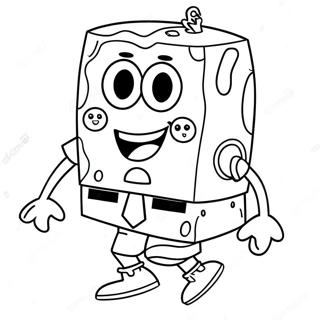 Spongebob In A Spooky Costume Coloring Page 87107-27694