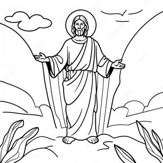 Inspirational He Is Risen Coloring Page 87186 27760
