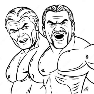 Wwe Superstars In Action Coloring Page 87260-27807