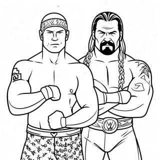 Wwe Tag Team Showdown Coloring Page 87263-27817