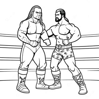 Wwe Tag Team Showdown Coloring Page 87263-27819