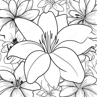 Lily Flower Coloring Pages