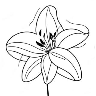 Beautiful Lily Flower Coloring Page 87312-27847