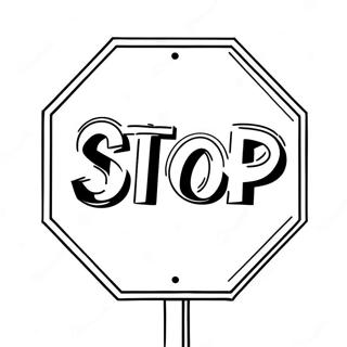 Stop Sign Coloring Pages