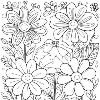 Sharpie Flower Garden Coloring Page 87443-27954