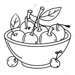 Cherries In A Bowl Coloring Page 87546-28034