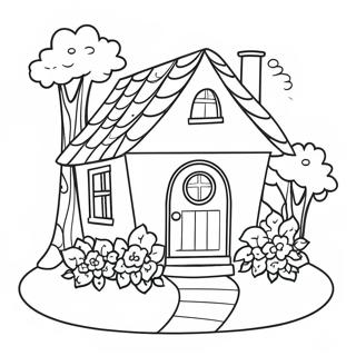 Charming Cottage Coloring Page 87596 28070