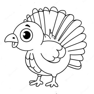 Adorable Turkey Coloring Page 87620-28087