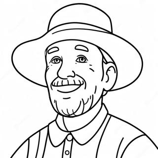Cheerful Pilgrim Coloring Page 87622-28093