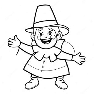 Cheerful Pilgrim Coloring Page 87622-28094