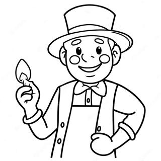 Cheerful Pilgrim Coloring Page 87622-28095