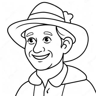 Cheerful Pilgrim Coloring Page 87622-28096