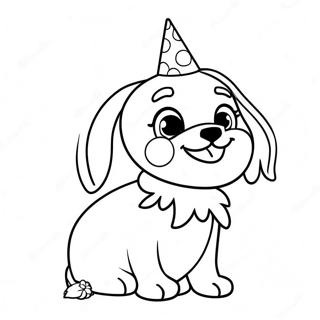 Chica In A Party Hat Coloring Page 87646 28112