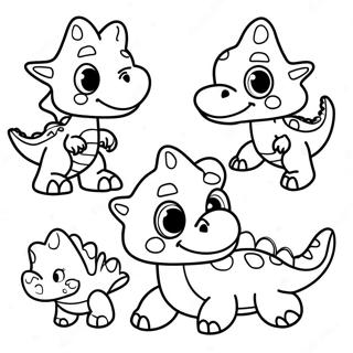 Playful Baby Dinosaurs Coloring Page 87803-28238
