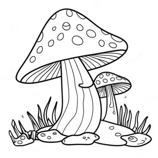 Trippy Mushroom Coloring Page 87824-28243