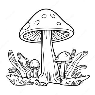Colorful Psychedelic Mushroom Coloring Page 87825 28426