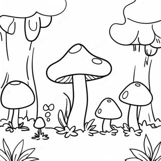 Whimsical Mushroom Forest Coloring Page 87826 28429