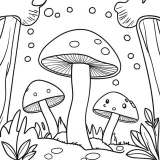 Whimsical Mushroom Forest Coloring Page 87826 28430