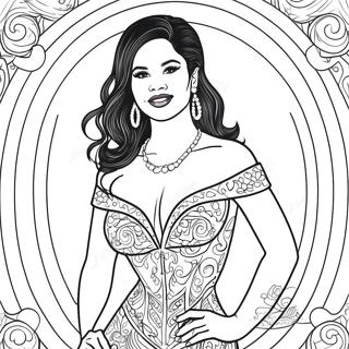 Selena Quintanilla In Sparkly Outfit Coloring Page 87903-28309