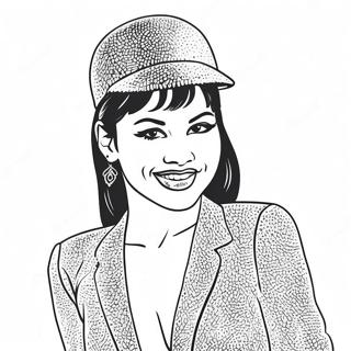 Selena Quintanilla In Sparkly Outfit Coloring Page 87903-28310