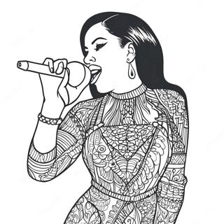 Selena Quintanilla In Sparkly Outfit Coloring Page 87903-28311