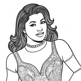 Selena Quintanilla In Sparkly Outfit Coloring Page 87903-28492
