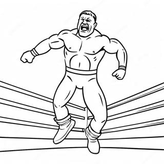 3d Wwe Wrestler Jumping On Opponent Coloring Page 87954 28347
