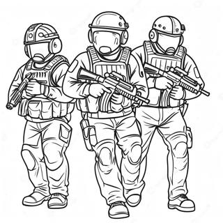 Swat Team Members In Uniform Coloring Page 88035 28598