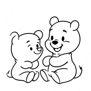Charming Baby Winnie The Pooh And Piglet Coloring Page 88060 28613
