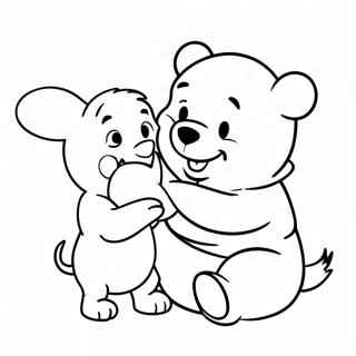 Charming Baby Winnie The Pooh And Piglet Coloring Page 88060 28614