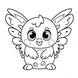 Adorable Hatchimal With Wings Coloring Page 88084-28628