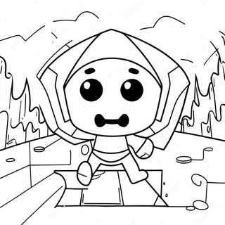 Geometry Dash Level Background Coloring Page 88135 28665
