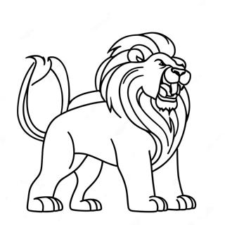 Fierce Leo Roaring Coloring Page 88188-28715