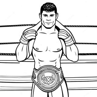 Cody Rhodes With Championship Belt Coloring Page 88287 28787