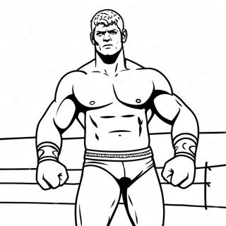 Cody Rhodes Wrestler Pose Coloring Page 88288-28791