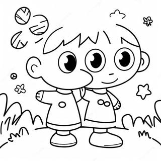 Happy Children With Autism Coloring Page 88313-28806