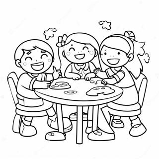 Diverse Kids Playing Together Coloring Page 88314-28811