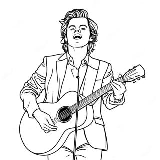 Harry Styles In Concert Coloring Page 88338-28822