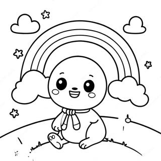 Cheerful Yellow Rainbow Friends Coloring Page 88364-28841