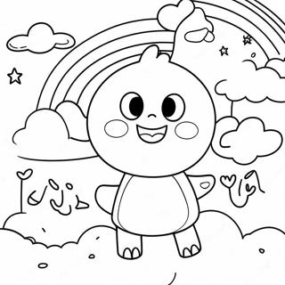 Cheerful Yellow Rainbow Friends Coloring Page 88364-28842