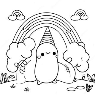Happy Yellow Rainbow Friends Coloring Page 88365-28847