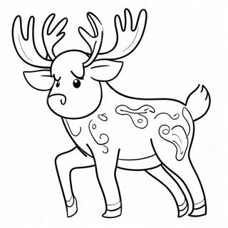 Raindeer Coloring Pages