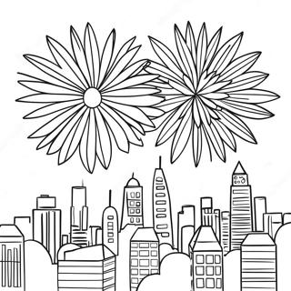 Fireworks Coloring Pages