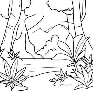 Puerto Rico Tropical Rainforest Coloring Page 88546-28988