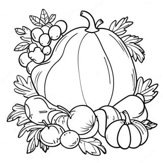 Cornucopia Coloring Pages