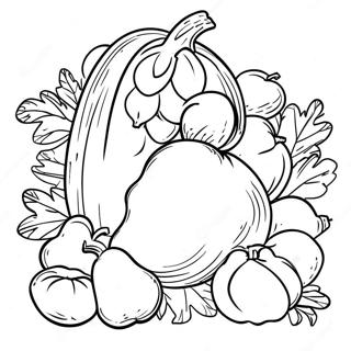 Cornucopia Harvest Coloring Page 88595-29018