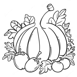 Cornucopia Harvest Coloring Page 88595-29020