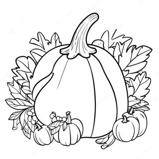 Thanksgiving Cornucopia Coloring Page 88596-29022